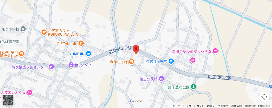 民宿はなみずき周辺のGoogleマップ